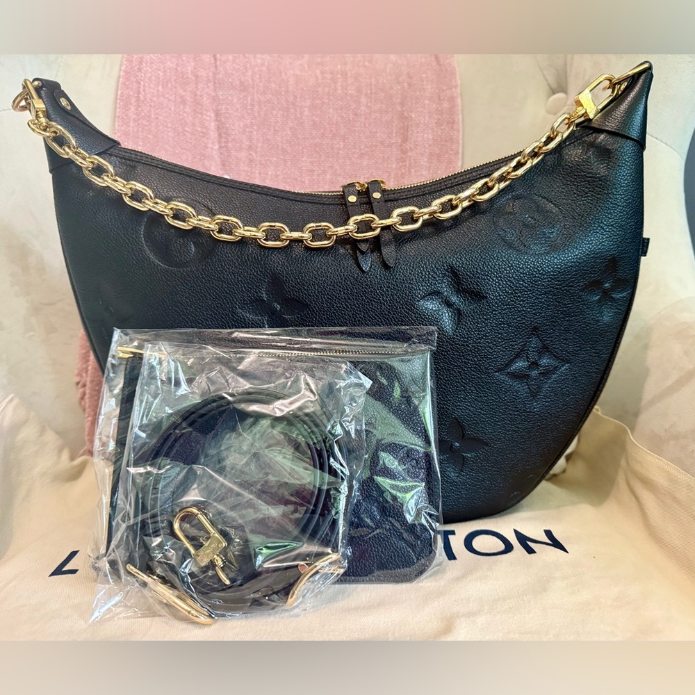 Louis Vuitton Loop Hobo Black Leather Crossbody Shoulder Bag - Picture 15 of 16